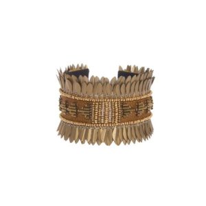 Brazalete ancho pétalos ALIBEY