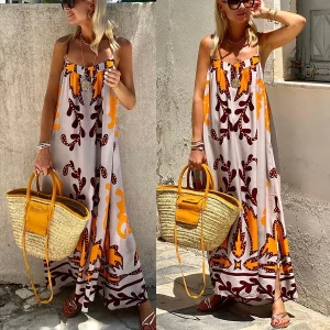 Vestido verano mujer estampado espalda descubierta
