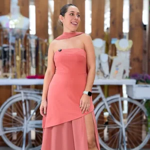 Vestido fiesta capa