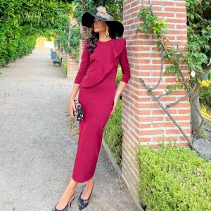 Vestido La Rambla Granate